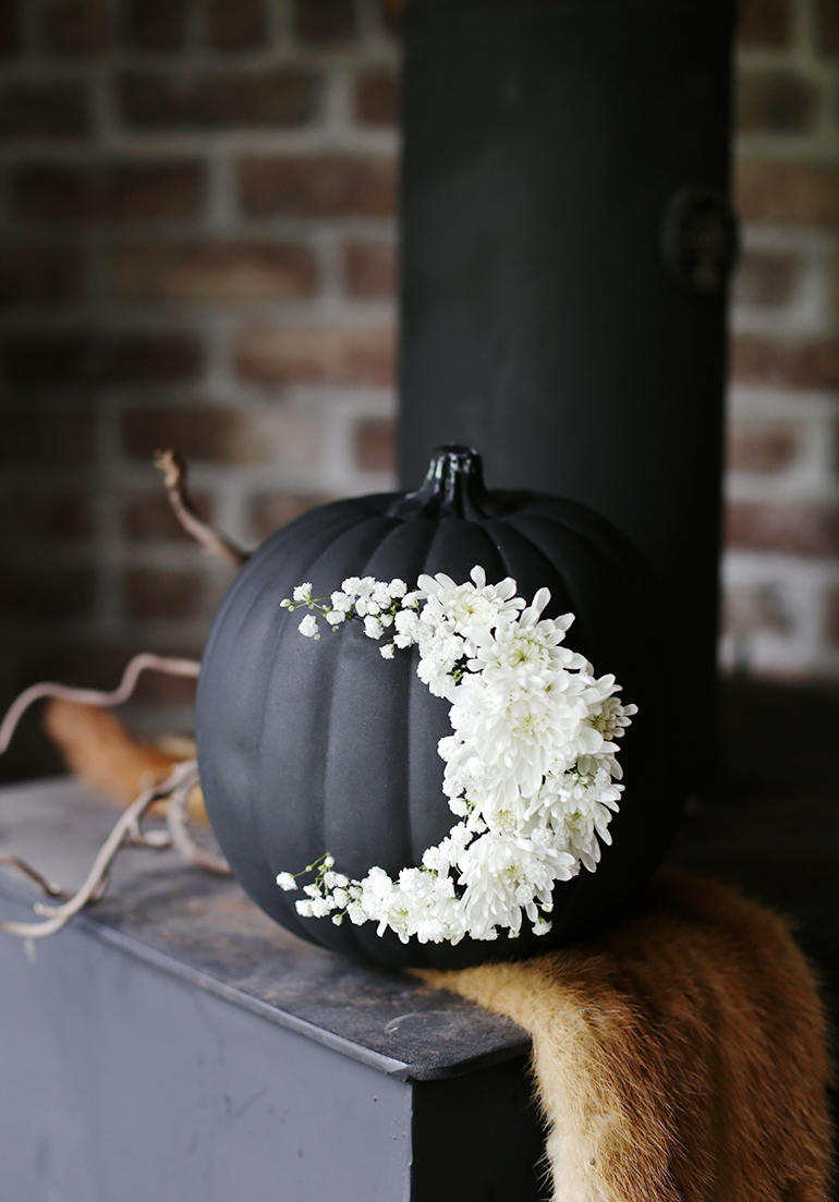 Handmade Floral Pumpkin Halloween Decorations