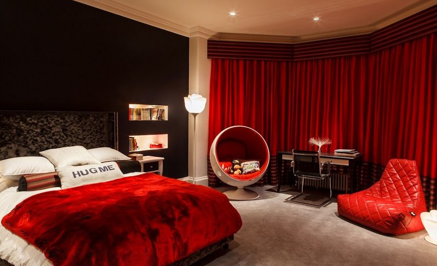 Bedroom Decor Red Green Ideas