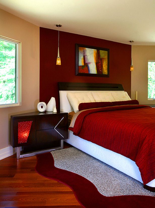 Bold Red Bedroom Design