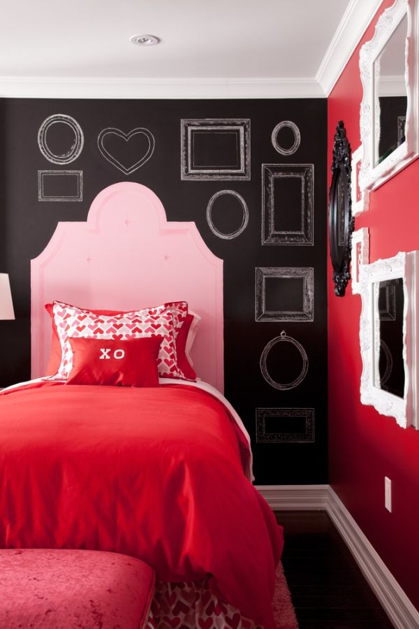 Creative Red Bedroom Design