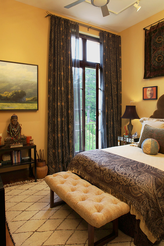 Eclectic Gold Bedroom Design