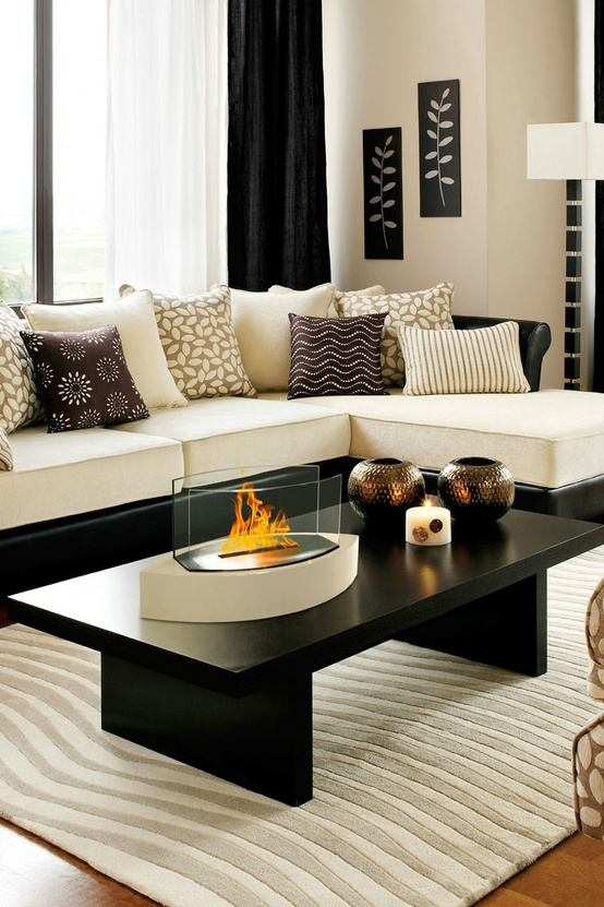 Black & Beige Living Room