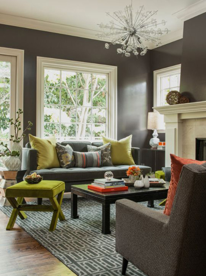 Dark-Gray Living Room Ideas