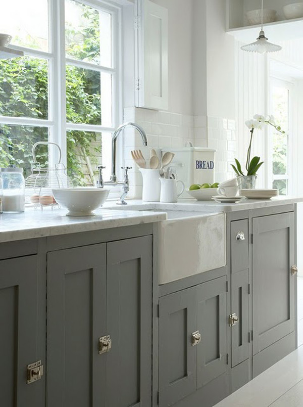 Grey Painted Cabinets