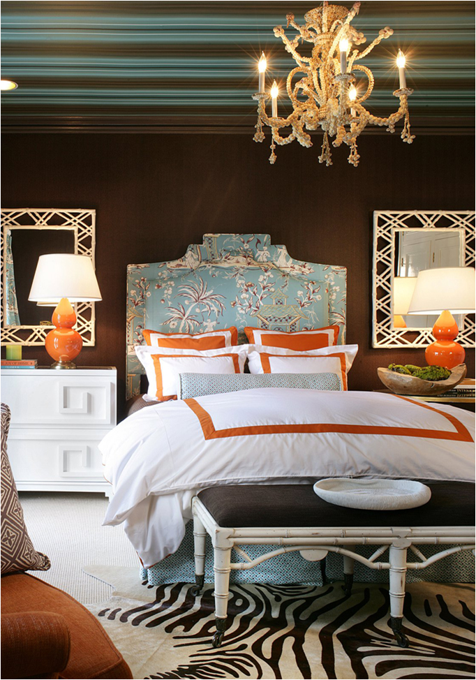 Orange and Turquoise Bedroom Ideas