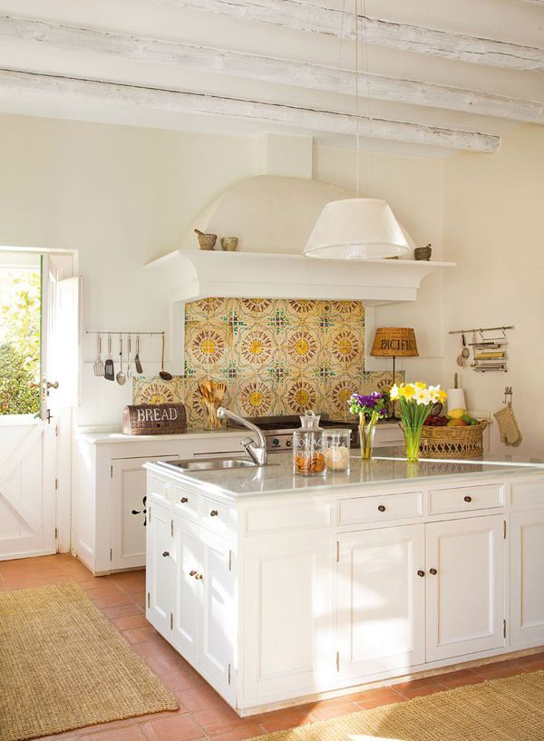 White Kitchen Tile Backsplash