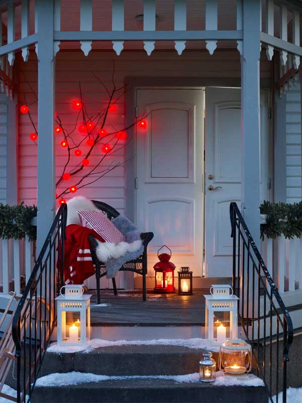 Attractive Front Porch Christmas Decorating Ideas