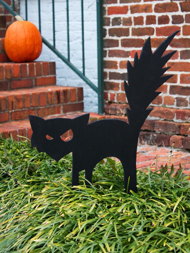 Black Cat Halloween Outdoor Decoration