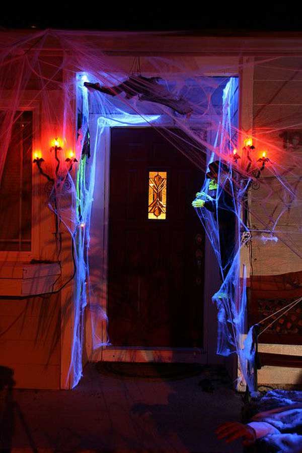 Black Light Haunted House Halloween Decoration