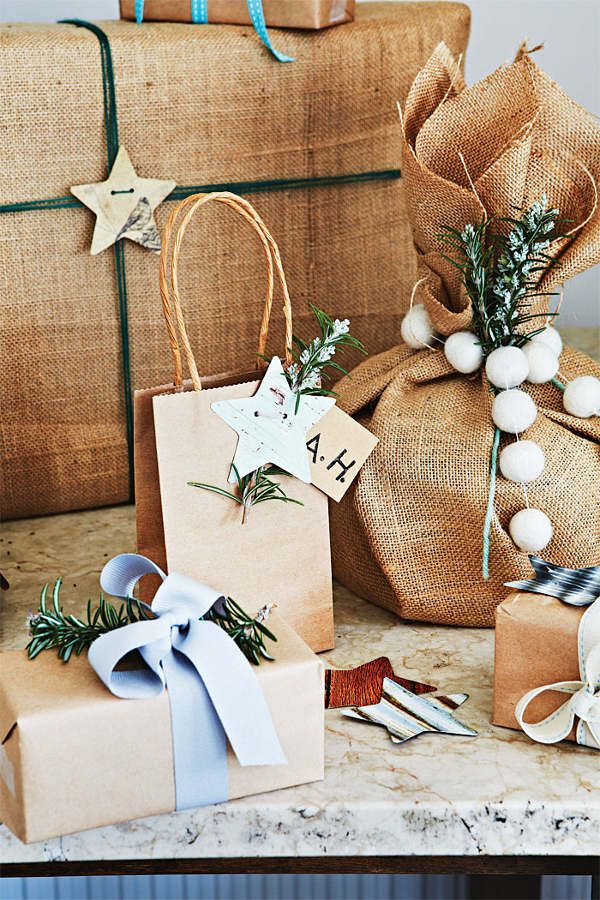 Christmas Gifts Wrapping Ideas Burlap