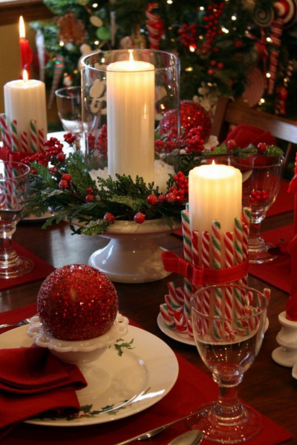 Christmas Table Decorations Candy Canes