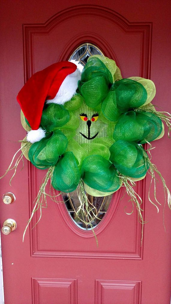 Cool Grinch Christmas Wreath