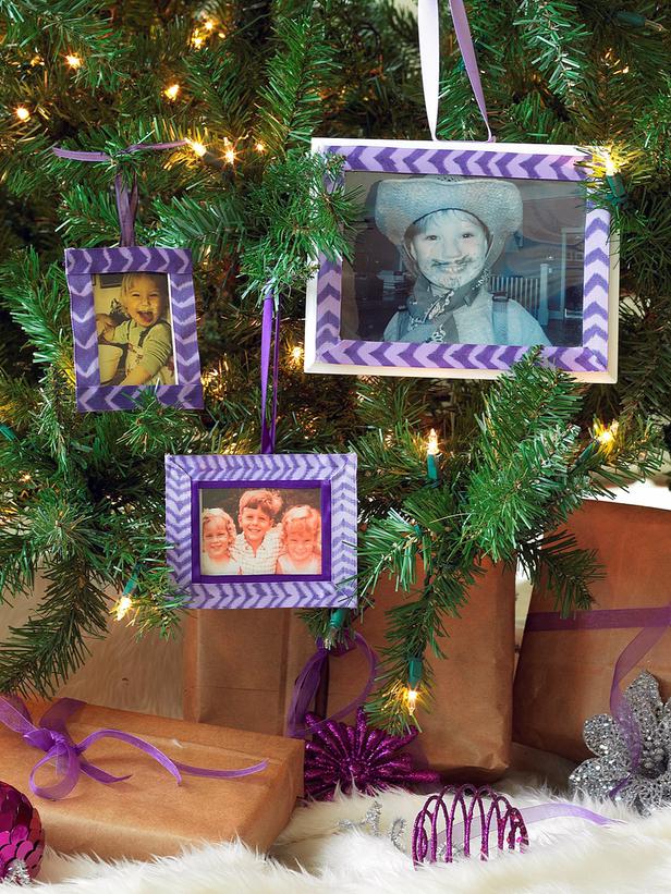 DIY Kids Christmas Frame Ornaments