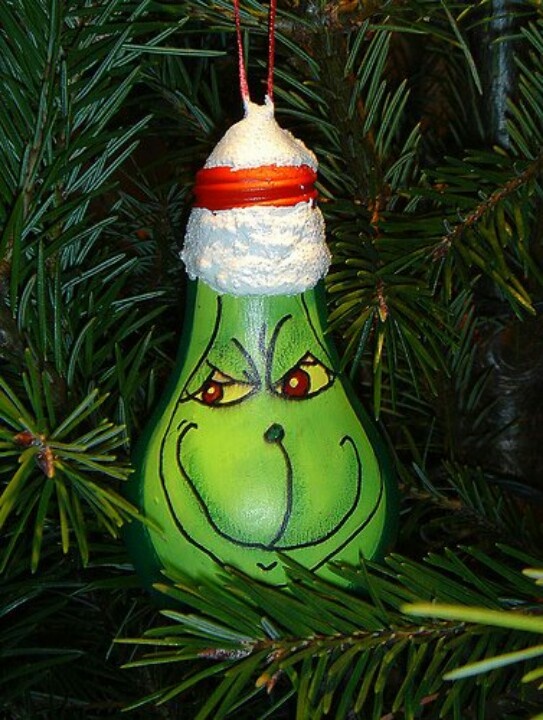 From Light Bulb Grinch Ornament
