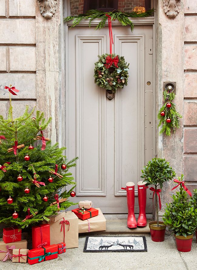 Front Door Christmas Decorating Ideas 2016