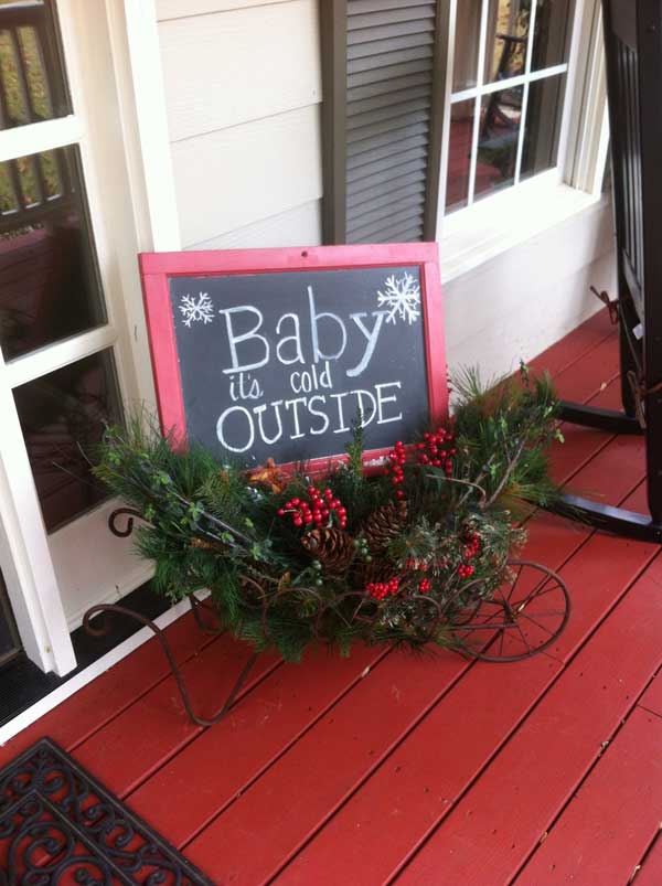 Great DIY Front Porch Christmas Decorating Ideas
