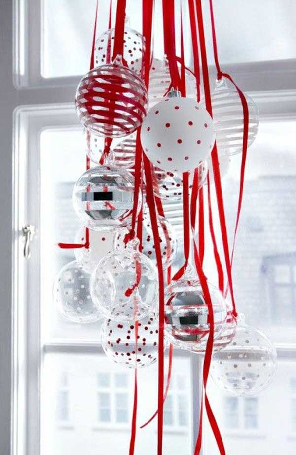 Ornament Christmas Window Decorating Ideas 2016