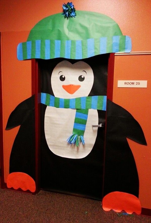 Penguin Classroom Door Christmas Decorations