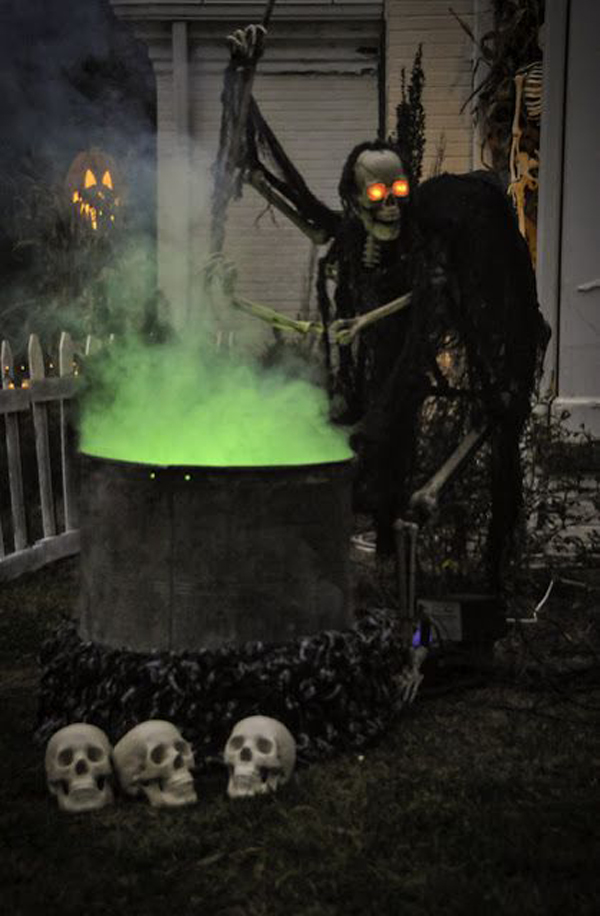 Scary Outdoor Halloween Decorations Cauldron