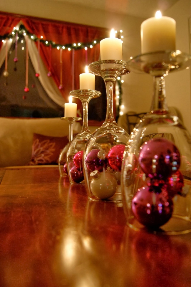 Wine Glass Christmas Decorations