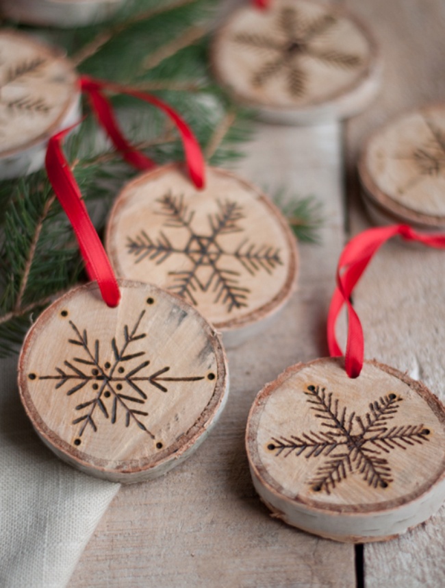Birch Christmas Tree Ornaments