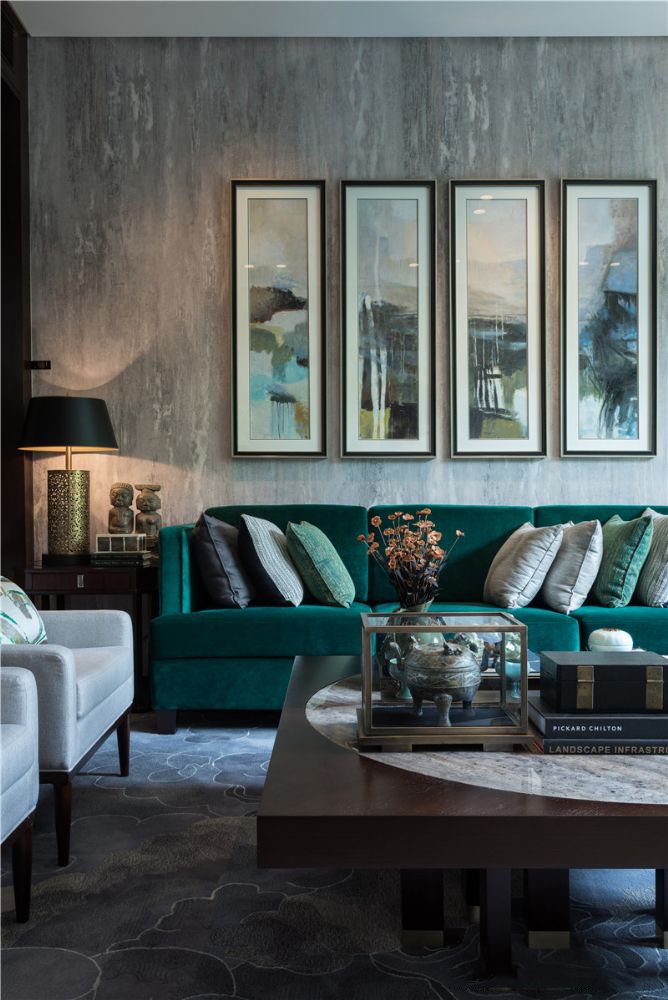 emerald-green-and-gray-living-room