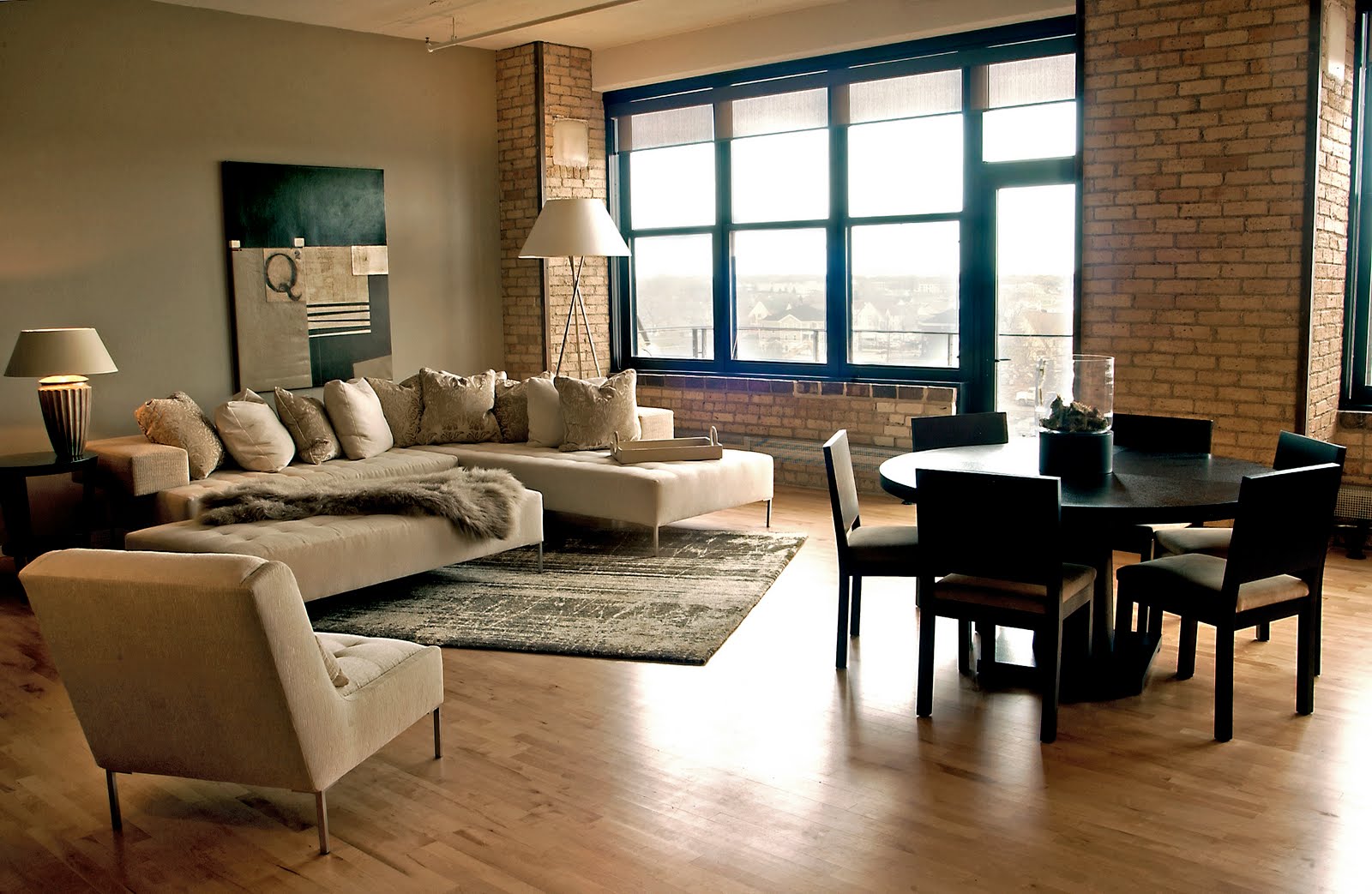 loft living room layout