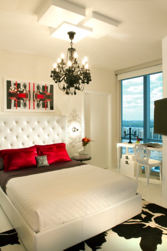 black-white-red-bedroom