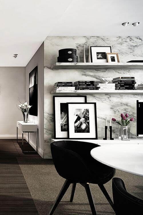 Black and white decor in the room 6